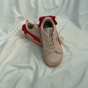 EUC Puma Basket Big Bow Sneaker in 'Paradise Pink'